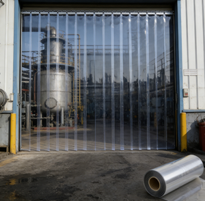Rideau en PVC ignifuge BOTHWIN français M2 avec une épaisseur de 4 mm à 10 mm pour l'entrée de la chaudière <span class=keywords><strong>d</strong></span>'une usine <span class=keywords><strong>d</strong></span>'émulsion <span class=keywords><strong>d</strong></span>'<span class=keywords><strong>asphalte</strong></span> - Product Image 1