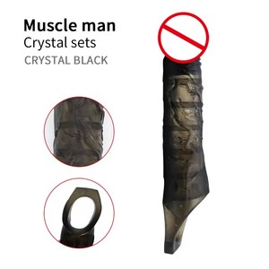 Manchon pénien en silicone liquide super élastique, extenseur réutilisable, préservatif, godemiché, retardateur d'éjaculation, jouet érotique - Product Image 3