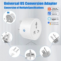 Enchufe de Viaje Universal GIET Graffiti WiFi Smart Socket - Enchufe de Reino Unido y Estados Unidos a Enchufe Universal, Interruptor Temporizador y Control por Voz