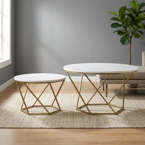 Indian Direct Supplier <b>Marble</b> Top Coffee <b>Table</b> with Metal Gold Finish Frame Highly Design for Living Room Furniture - Product Image 4