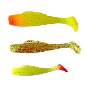 Señuelo colorido de <span class=keywords><strong>gusano</strong></span> de <span class=keywords><strong>arcoíris</strong></span> para natación, cola en T, Jigging de plástico suave, suministro de fábrica, señuelo de pez de plomo LQSL1372 - Product Image 3