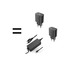 Chargeur GaN pliable 65W avec prise EU, multifonctionnel, double USB C + USB A, adaptateur de voyage QC3.0, bloc de charge 2C+A
