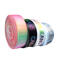 Vente en gros en usine de teinture ceinture de sécurité écologique imprimé Jacquard arc-en-ciel sangle collier de chien fronde plat PP sangle polyester sangle