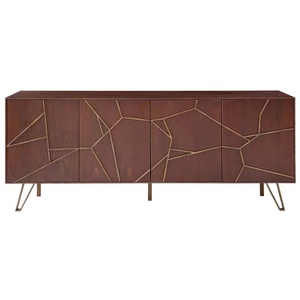 Mueble Buffet de Comedor, Mueble Auxiliar de Madera de Lujo para Sala de Estar, Moderno, Ajustable en Altura - Product Image 1