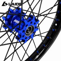Ensemble de roues à rayons KKE Light Bee X Blue 21/18 pouces, 1.6x21 avant, 1.85x18 arrière, jantes en aluminium pour moto électrique Sur Ron Enduro