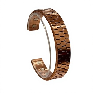 Brazalete de Cobre Chapado en Oro |   Pulsera Ajustable Abierta para Mujer |   Servicio OEM ODM - Product Image 4