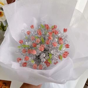 Ramo brillante de tulipán con luz DIY, ramo de tulipán artesanal, luz de noche LED para siempre, flores artificiales acrílicas, decoración del hogar - Product Image 5