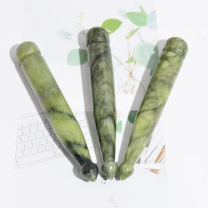 Digitopressione giada Guasha punte quarzo rosa raschiatura Stick penna Gua Sha terapia bacchetta ago strumento di massaggio - Product Image 4