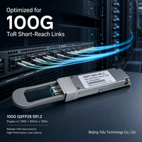 جديد أصلي لـ QSFP 100G SR1.2 100G QSFP28 BiDi LC Duplex 100m OM4 MMF Multimode لمركز البيانات، ملحق بصري لوحدة التحكم العلوية (ToR)