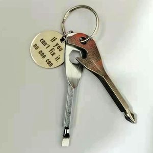 Porte-clés multi-outils EDC en acier inoxydable, jeu de tournevis portable avec ouvre-bouteille, 13 fonctions pour usage extérieur et bricolage - Product Image 3