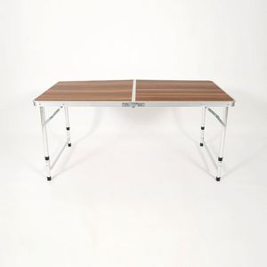 โต๊ะพับสำหรับตั้งแคมป์ 120x60x55-70 ซม. ปรับความสูงได้ เฟอร์นิเจอร์สำหรับใช้งานกลางแจ้ง - Product Image 1