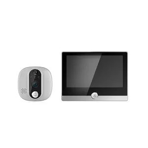Tuya Smart WiFi vidéo porte téléphone 1080P/120 caméra avec écran LCD 4.3 pouces 24H PIR détection de mouvement oeil pour appartement