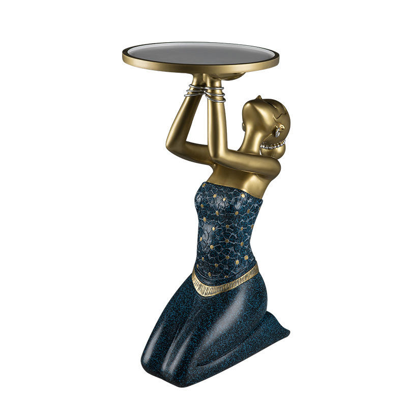 Home Decoration Large Sculpture Statue Home Decor Girl Tray Storage Living Room Decoration