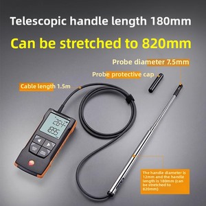 Độ chính xác cao kỹ thuật số Nhiệt Máy đo gió testo 425 để đo tốc độ gió tương tự như testo 416/417 VANE <span class=keywords><strong>Speed</strong></span> <span class=keywords><strong>Meter</strong></span> - Product Image 4