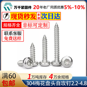 304 Stainless Steel Torx Self Tapping Screws Pan Head Metric Right Hand Class 4.8 For Metal - Product Image 4