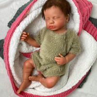 Poupée Reborn en Silicone de 20 Pouces, Aspect Nouveau-né Réaliste, Coiffure de Bébé Véritable, Faite à la Main, Poupée de Collection pour Hobby