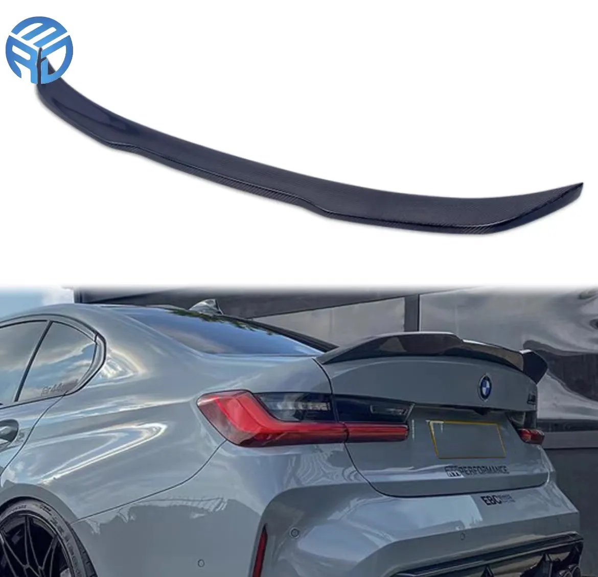 MRD Para BMW G20 2019 + Novo 3 Série de fibra De Carbono molhado Spoiler teto spoiler asa traseira DA estilo adesivos