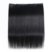 Extensions de cheveux lisses Genius Tape Weft, nouvelle conception, brun foncé, double épaisseur, cheveux humains vierges russes naturels, 14"-26"