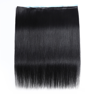 Nuove Extension per <span class=keywords><strong>Capelli</strong></span> Lisci con Nastro Adesivo Genius, <span class=keywords><strong>Castano</strong></span> <span class=keywords><strong>Scuro</strong></span>, Doppia Trama, <span class=keywords><strong>Capelli</strong></span> Umani Russi Vergini Naturali Grezzi 14"-26" - Product Image 6