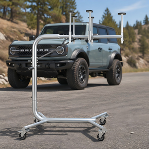 Edelstahl Hardtop-Entfernungs- und Aufbewahrungssystem für Wrangler 2/4-Türer YJ TJ JK JL <span class=keywords><strong>4XE</strong></span>, Werkzeugständer, Fahrzeugwerkzeug, Schwarz - Product Image 1