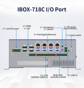 Nouveau PC industriel embarqué 2026 718c Q670 avec processeur Intel Core de 12e génération, sans ventilateur, connecteurs Multi Phoenix, 6 ports COM et 8 ports <span class=keywords><strong>USB</strong></span> - Product Image 4