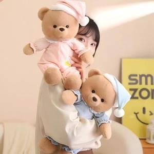 Peluche ours en peluche mignonne, pyjama de <span class=keywords><strong>bonne</strong></span> <span class=keywords><strong>nuit</strong></span>, ours câlin, compagnon de sommeil, poupée de confort - Product Image 6