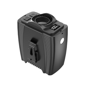 Ventilateur portable USB SOS à suspendre à la taille, ventilateur turbo à jet, ventilateur rechargeable en métal à LED avec grand débit d'air - Product Image 1