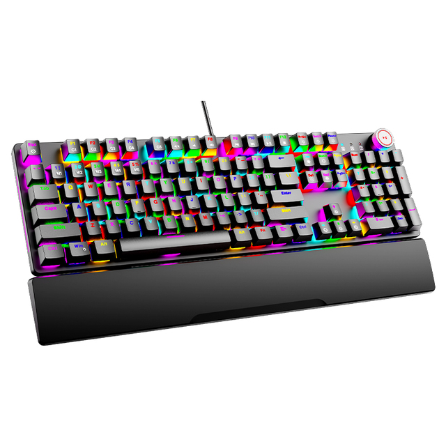 Hot Selling GK515 PRO Wired RGB Backlit Keyboard 104-Key Computer Gaming Mechanical Teclado Mecanico USB Classic Fashion