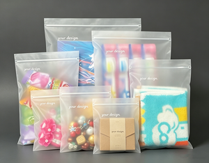 Bolsa de Plástico Transparente con Cierre Hermético Personalizada, Bolsa de Embalaje Reutilizable para Alimentos - Product Image 1