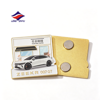 Aimants de réfrigérateur en métal émaillé souple personnalisés avec logo promotionnel Longzhiyu 20 ans, souvenirs touristiques de ville, autocollants magnétiques pour réfrigérateur