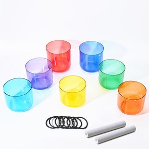 Jinfang 432hz et 440hz Musicothérapie Clair Sept Couleurs 7 Pouces Ensemble de Bols Chantants d'Alchimie de 7 Pièces - Product Image 1