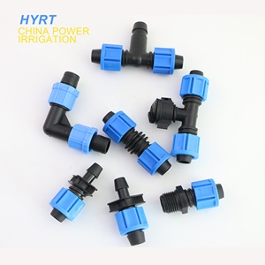 Système d'irrigation de jardin 16mm 20mm Ldpe Drip Pipe Tape Lock Nut Fitting Connector - Product Image 1