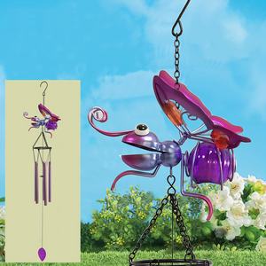 กระดิ่งลมโลหะรูปสัตว์สำหรับกลางแจ้งและในร่มออกแบบรูปผีเสื้อและผึ้งสำหรับหน้าต่างบ้านสวนต้นไม้ในสวน - Product Image 3