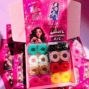 Impresión de logotipo Colorido Azul Negro Cinta de pestañas Personalizado Micro Espuma Rosa fuerte Cinta de piel sensible Cinta de pestañas de gel de silicona - Product Image 5