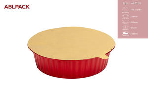Assiettes jetables emballage de restauration rapide <span class=keywords><strong>frites</strong></span> rondes en aluminium conteneur moule Support pour animaux de compagnie accepter la nourriture plateaux <span class=keywords><strong>à</strong></span> emporter - Product Image 6