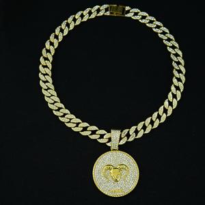 PD3080-3093 i <span class=keywords><strong>segni</strong></span> dello zodiaco ciondolo con catena cubana 15mm di larghezza colore oro materiale in lega GEMINI cancro acquario PISCES - Product Image 6