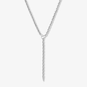 Venta al por mayor único collar de serpiente refrigerada 14K/18k oro con piedra de circón joyería de moda para bodas y fiestas - Product Image 2