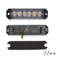 Feu latéral super lumineux 18W 6 LED 12V étanche, lampe stroboscopique d'urgence, feu de signalisation pour camions et voitures, garantie 2 ans