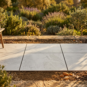 Dalles de pavage extérieures en porcelaine beige Hammer Stone 600x600x20mm, rectifiées R11, haute résistance, carreaux de céramique pour pavage extérieur - Product Image 3