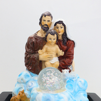 Zen Home Decor Statue de naissance de jésus Fontaine d'eau de table religieuse