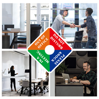 Panneau d'affichage en acrylique personnalisé de haute qualité pour bureaux, utilisé pour indiquer « Veuillez frapper avant d'entrer » lors des réunions de bureau.