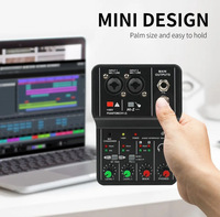 Carte son d'ordinateur de mélangeur USB Mini 48V de scène professionnelle et console de mixage audio