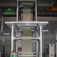 Machine à souffler des films plastiques de type mini, machine à souffler des films en polyéthylène haute densité (HDPE), machine à souffler des films bicolores