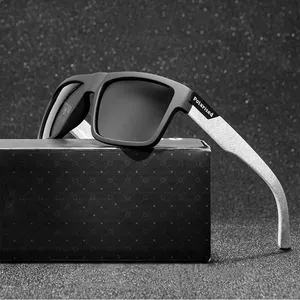 Kacamata hitam terpolarisasi pria wanita, aksesoris mata kotak gaya Vintage, berkendara, memancing, corak olahraga UV400 2022