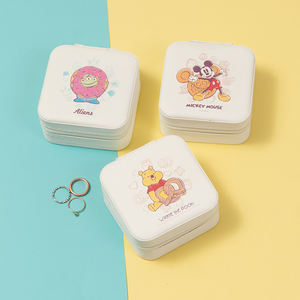 Nouvelle boîte de rangement à fermeture éclair imprimée personnalisée pour bijoux boucle d'oreille et bague pour l'emballage - Product Image 2