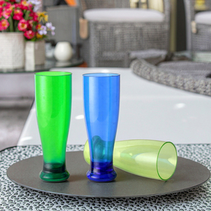 Verres à bière pilsner en plastique PS transparent de qualité supérieure, 22 oz (650 ml) |   Incassable, réutilisable et de qualité bar - Product Image 1