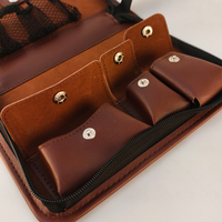 Kit de golf Sac de transport d'outils Organisateur d'accessoires de golf multifonctionnel Sac de kit d'outils de golf en cuir PU marron
