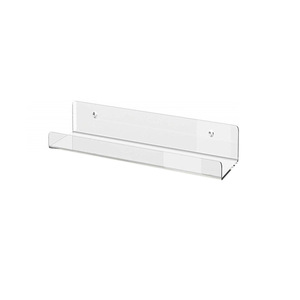 Acrylic Hanging <b>Shelf</b> <b>Wall</b> <b>Mounted</b> Storage Rack Bathroom Organizer Transparent Rectangle 30cm 40cm Size - Product Image 3