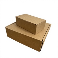 Boîte en papier kraft uni enduit de PE, boîte cadeau d'anniversaire, boîte surprise pour jouets, boîte à surprises, boîte en papier style dossier cadeau