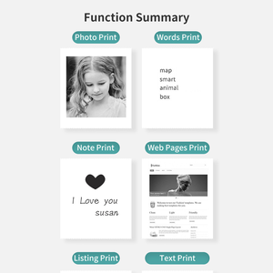 TAB Mini lucu foto telepon kesalahan siswa mainan anak-anak saku termal bebas tinta hitam dan putih 57mm kertas gulung Printer - Product Image 4